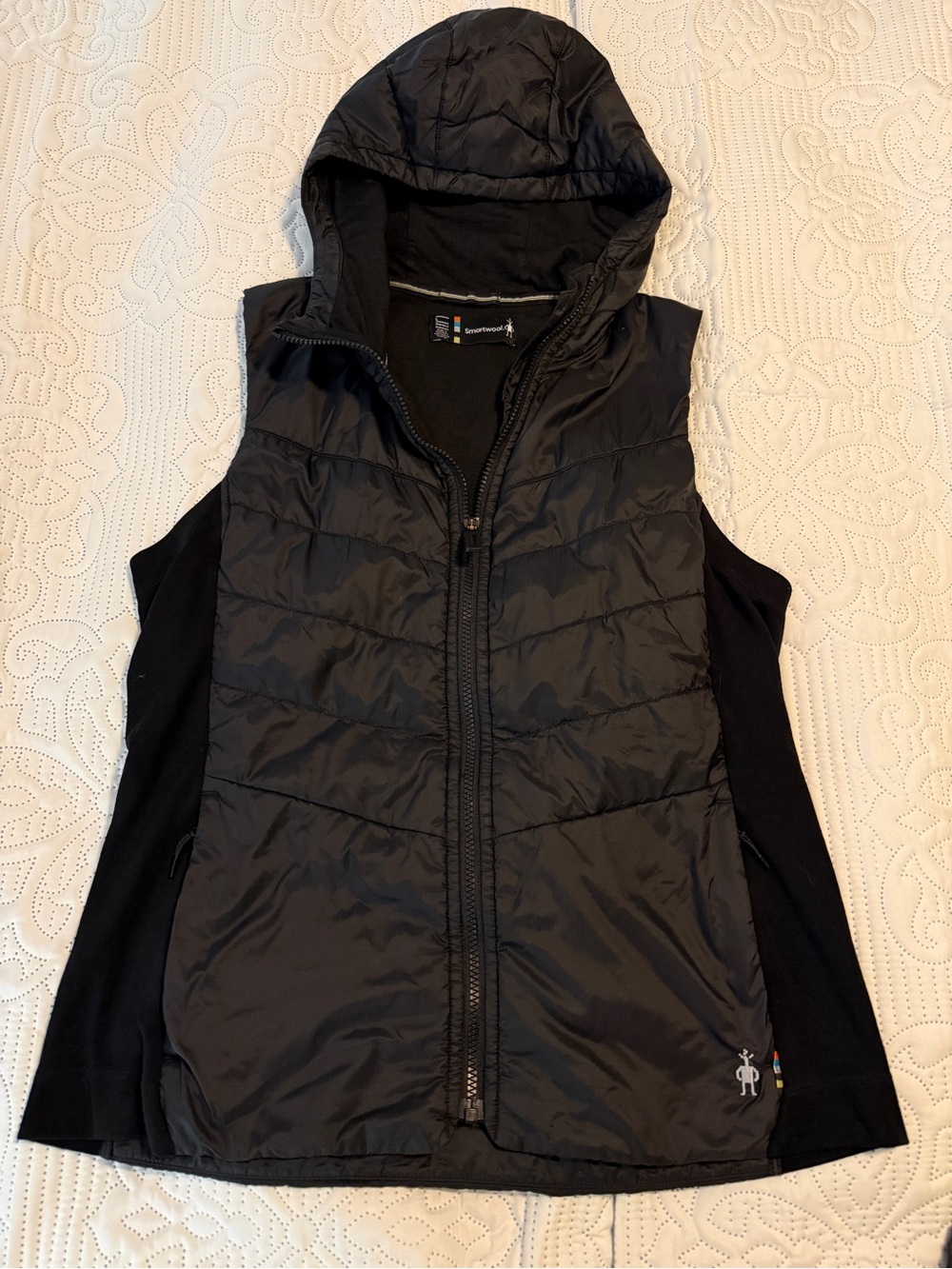 Smartwool Women's Smartloft Hooded Vest size Large in Black